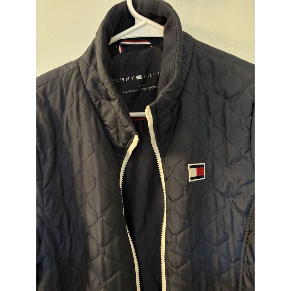 NWOT Tommy Hilfiger 3-In-1 All Weather Quilted Jacket Sz M Dark Blue - Picture 6 of 7